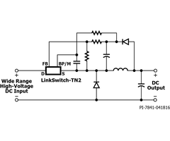 圖 1. 典型降壓式轉換器應用 